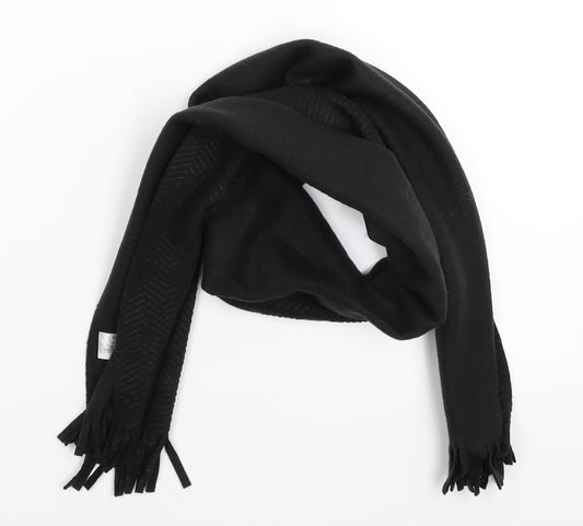 Front view of Bonmarché unisex black scarf one size