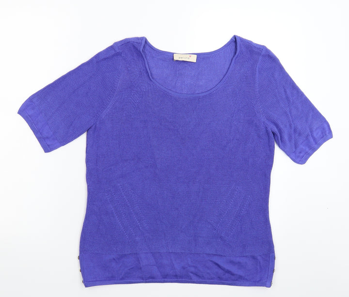 Marks and Spencer Womens Blue Knit Pullover Jumper Size 14