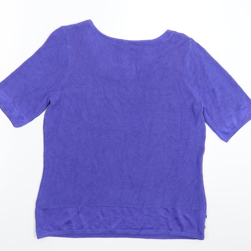 Marks and Spencer Womens Blue  Knit Pullover Jumper Size 14