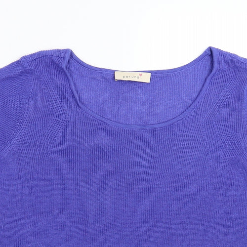 Marks and Spencer Womens Blue  Knit Pullover Jumper Size 14