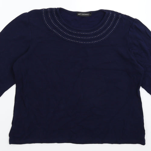Just Elegance Womens Blue   Pullover Jumper Size 18