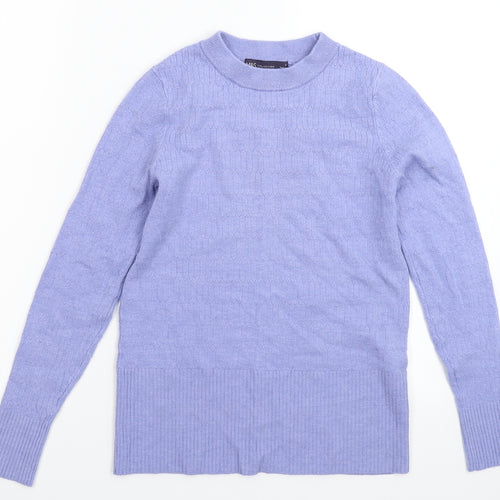 Marks and Spencer Womens Blue  Knit Pullover Jumper Size 10