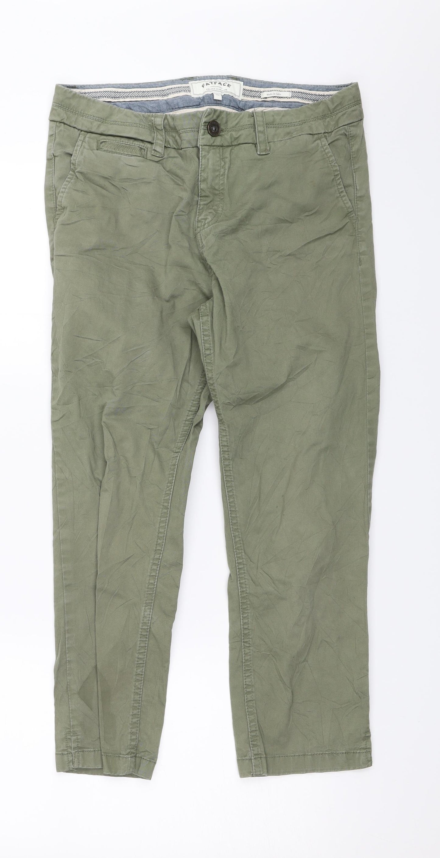 Fat Face Womens Green   Trousers  Size 10 L23 in