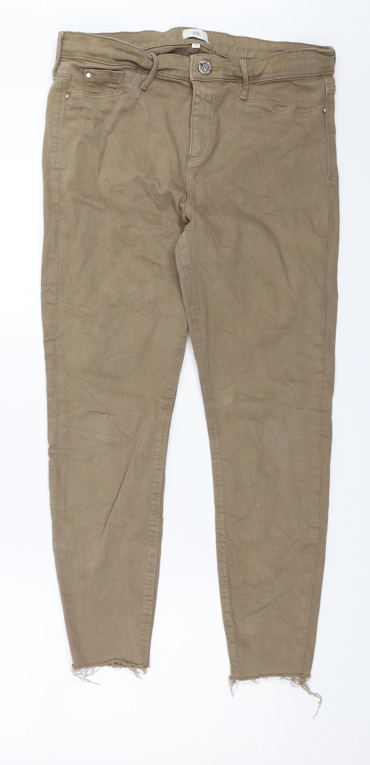 River Island Womens Brown   Trousers  Size 14 L24 in