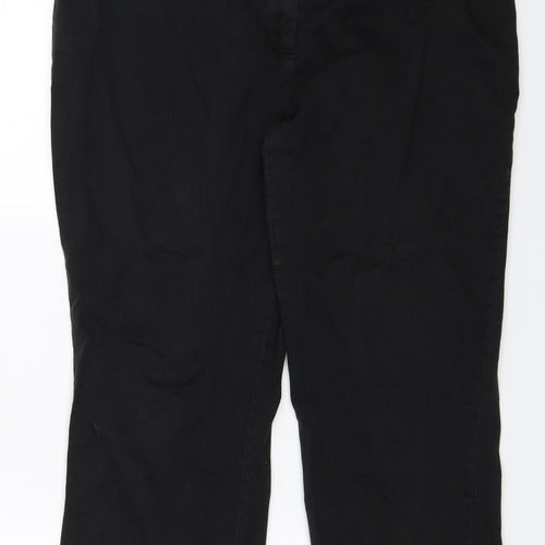 AMARANTO Womens Black   Trousers  Size 18 L21 in