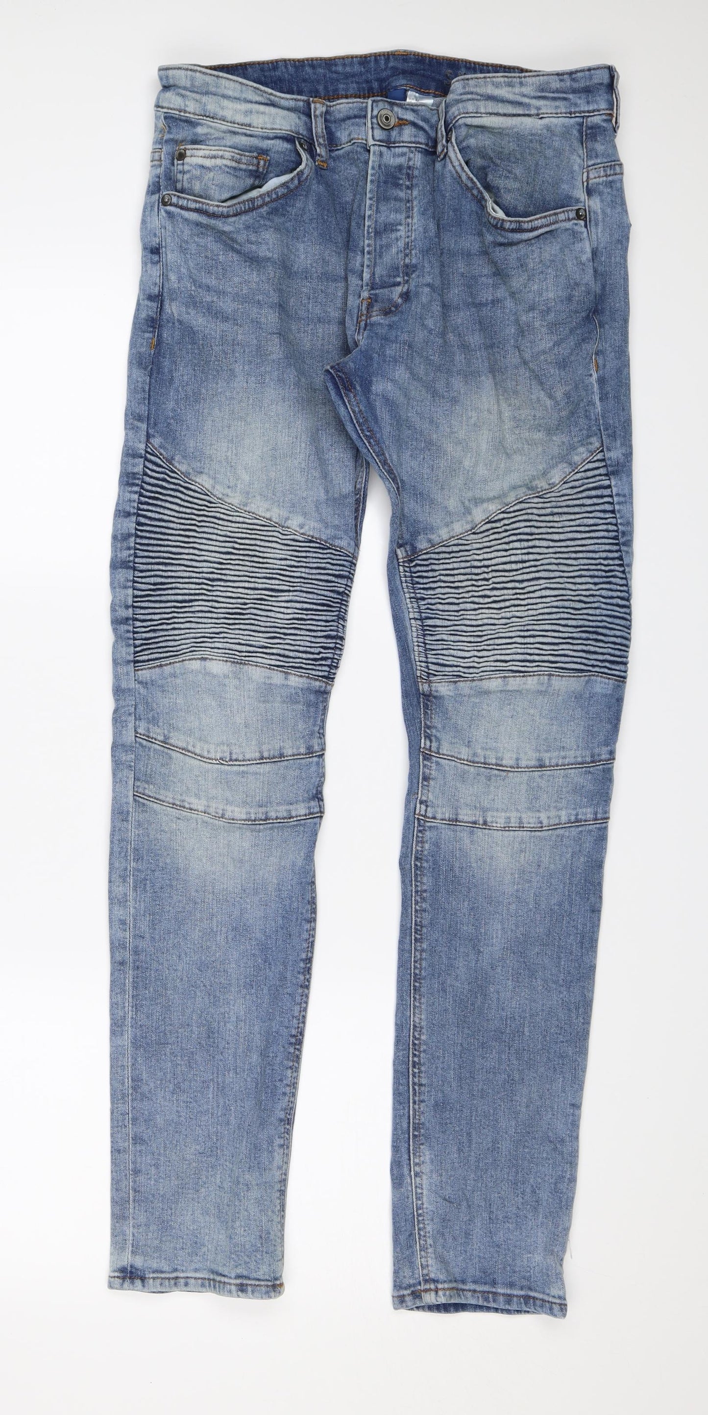Divided Womens Blue  Denim Skinny Jeans Size 6 L29 in