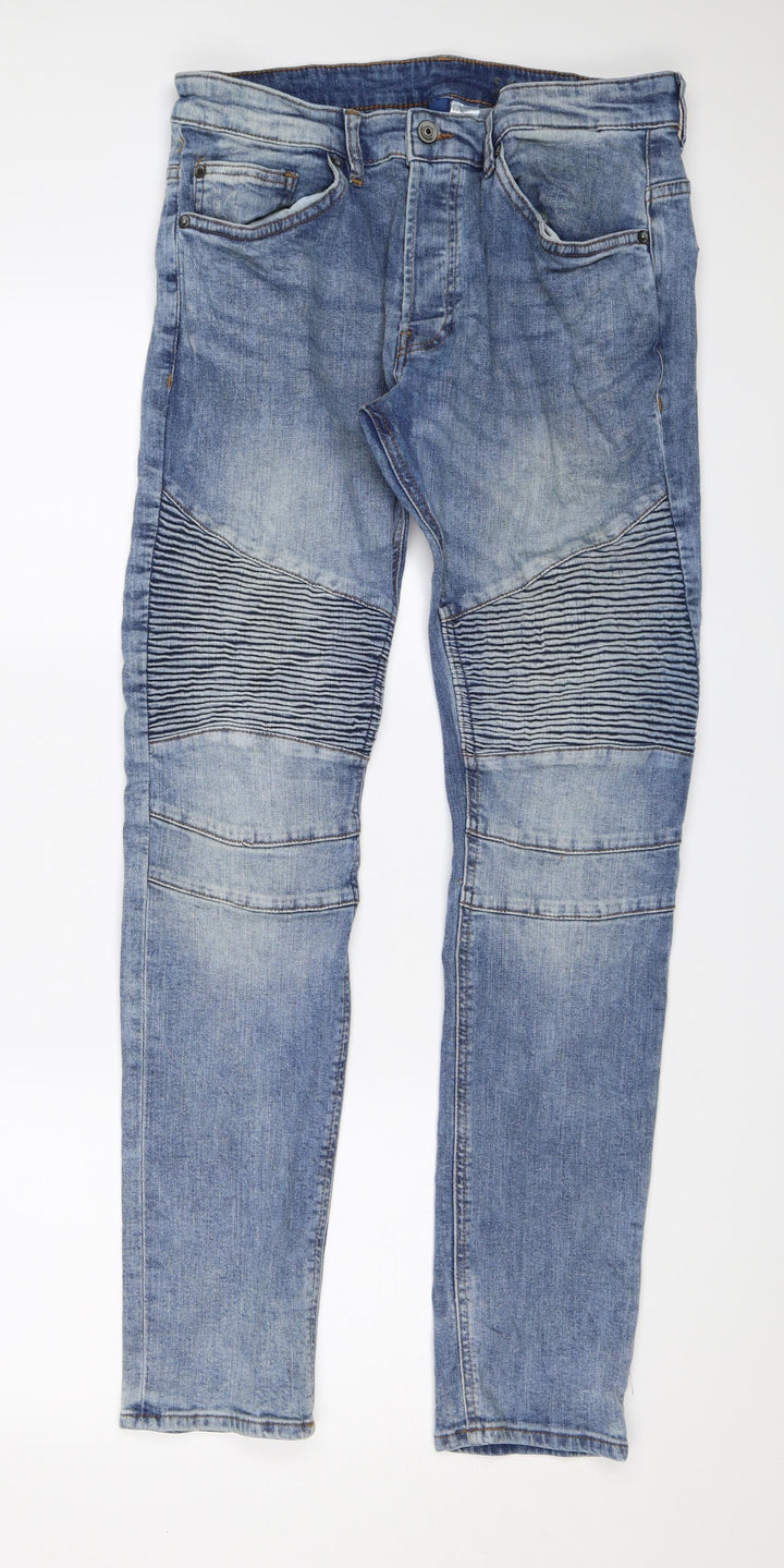 Divided Womens Blue  Denim Skinny Jeans Size 6 L29 in