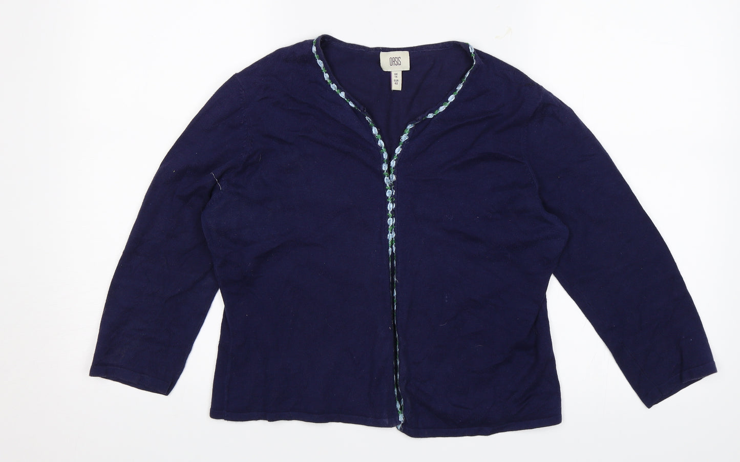 Oasis Womens Blue   Cardigan Jumper Size 14