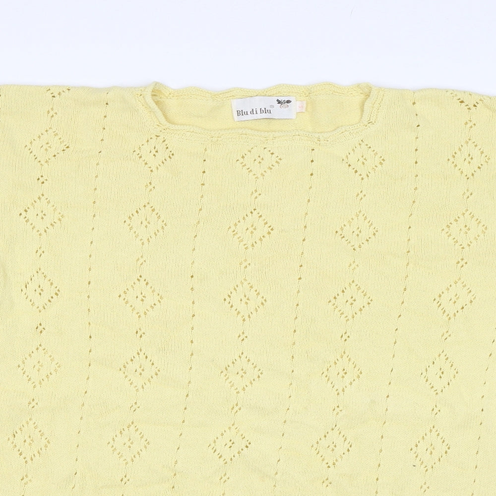 Blue di blu Womens Yellow   Pullover Jumper Size S