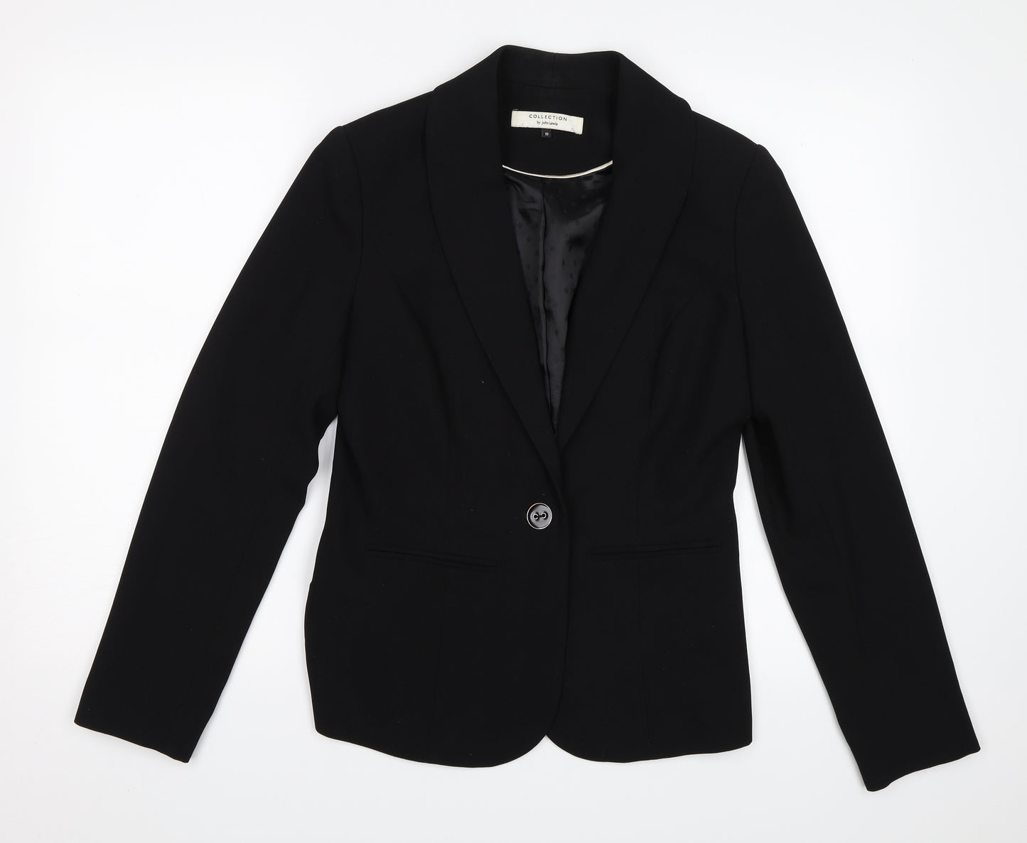 John Lewis Womens Black   Jacket Blazer Size 10