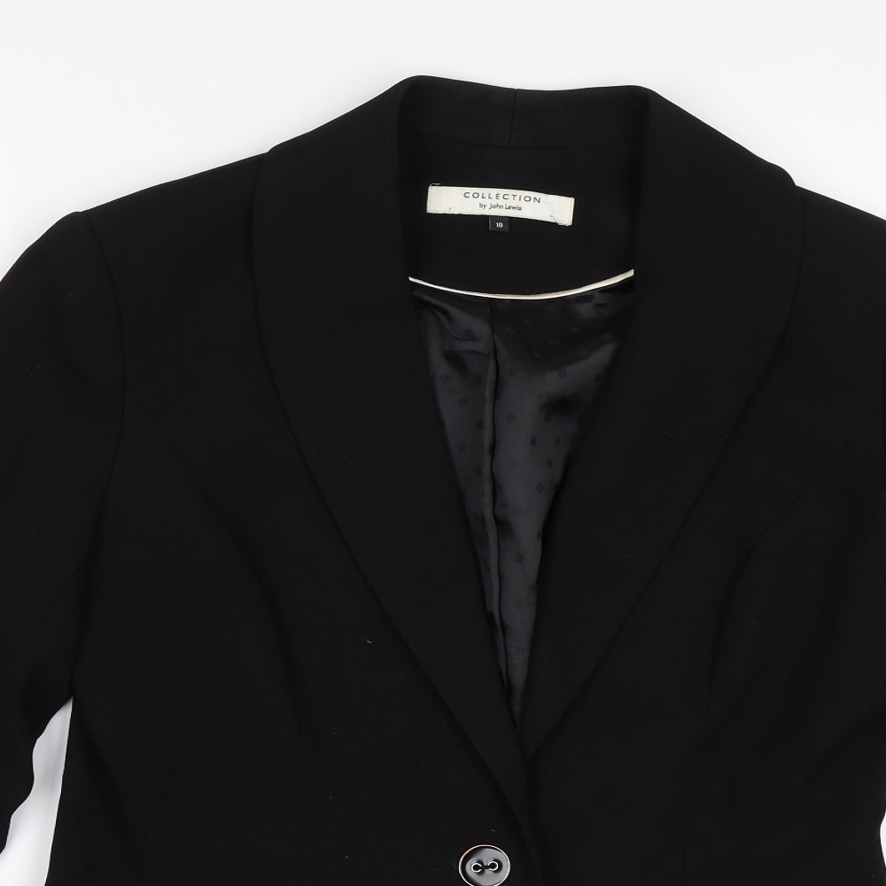 John Lewis Womens Black   Jacket Blazer Size 10