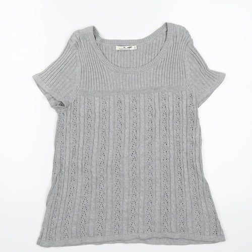 TOM TAILOR Womens Grey   Jersey Blouse Size XS