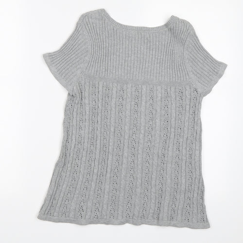 TOM TAILOR Womens Grey   Jersey Blouse Size XS