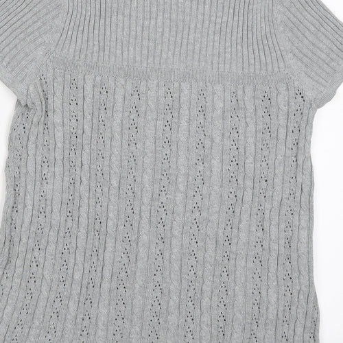 TOM TAILOR Womens Grey   Jersey Blouse Size XS