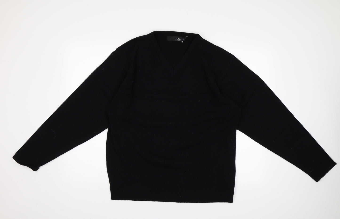 O Club Mens Black   Pullover Jumper Size L