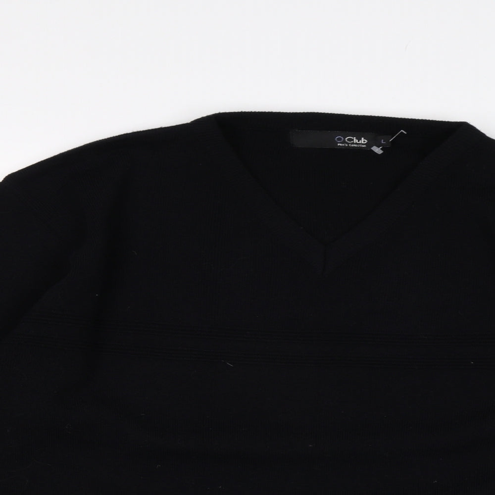 O Club Mens Black   Pullover Jumper Size L