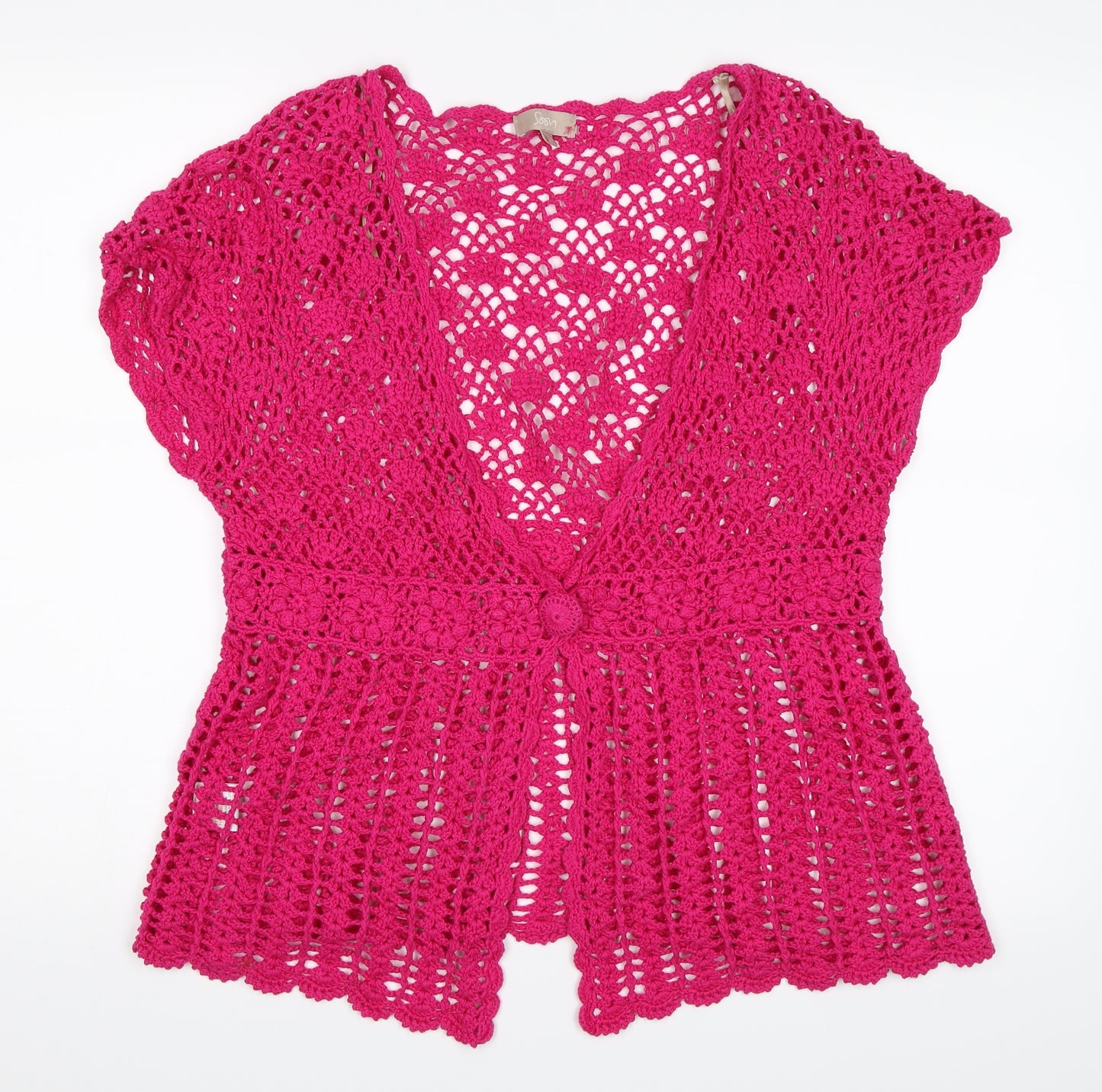 Soon Womens Pink   Shrug Jumper Size 20