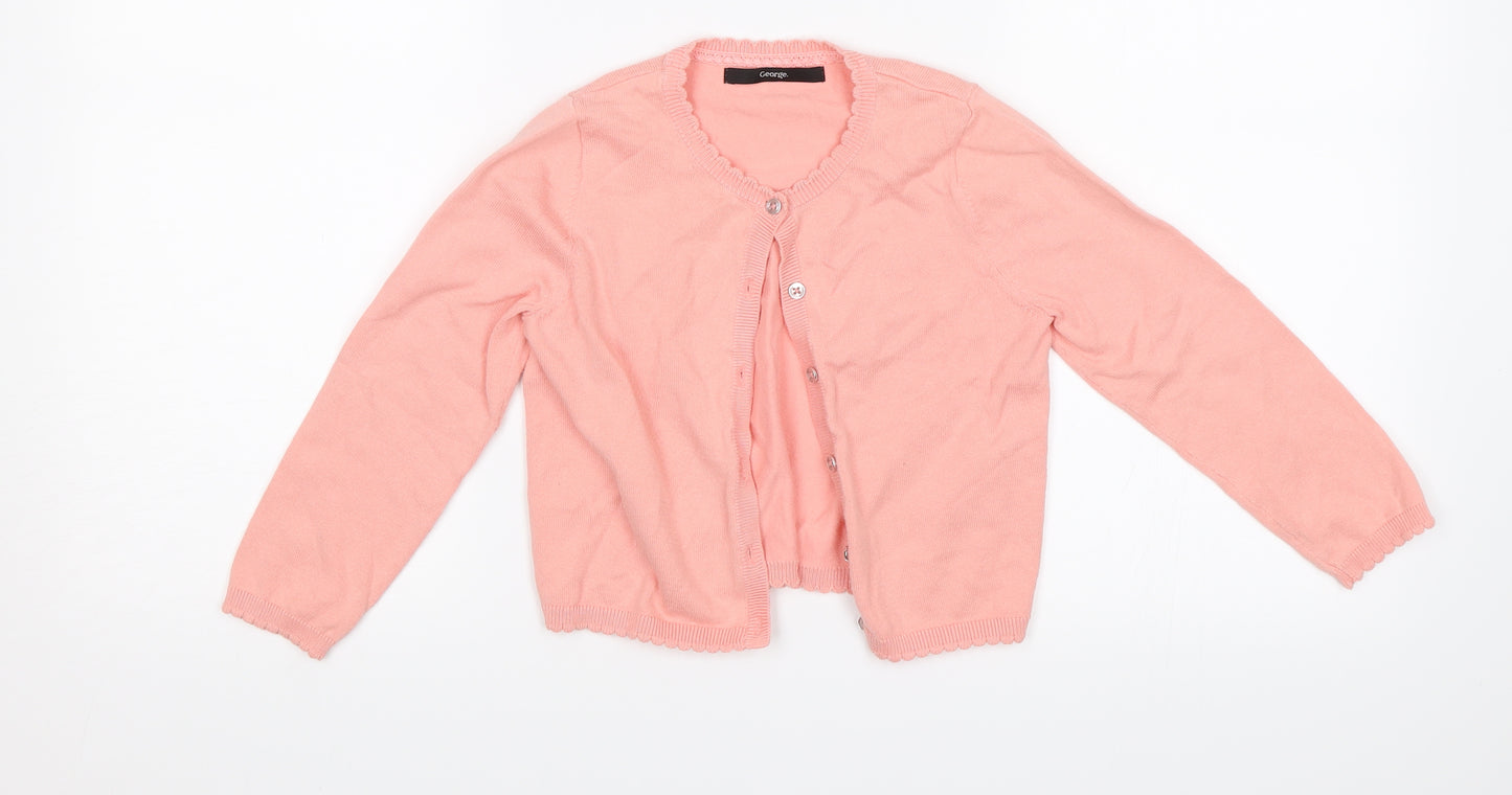 George Girls Pink   Cardigan Jumper Size 4-5 Years