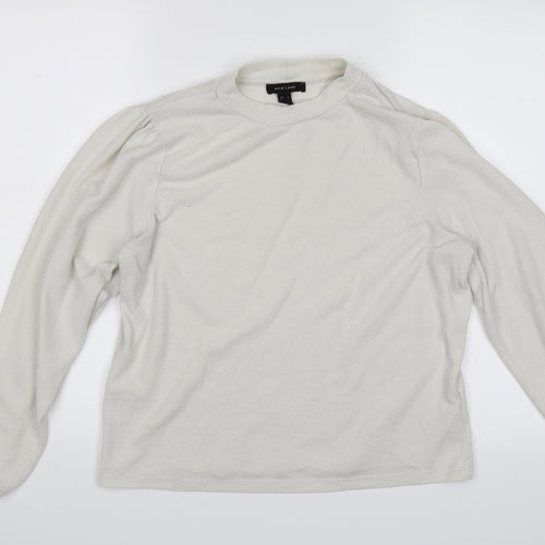 New Look Womens White   Pullover Jumper Size L