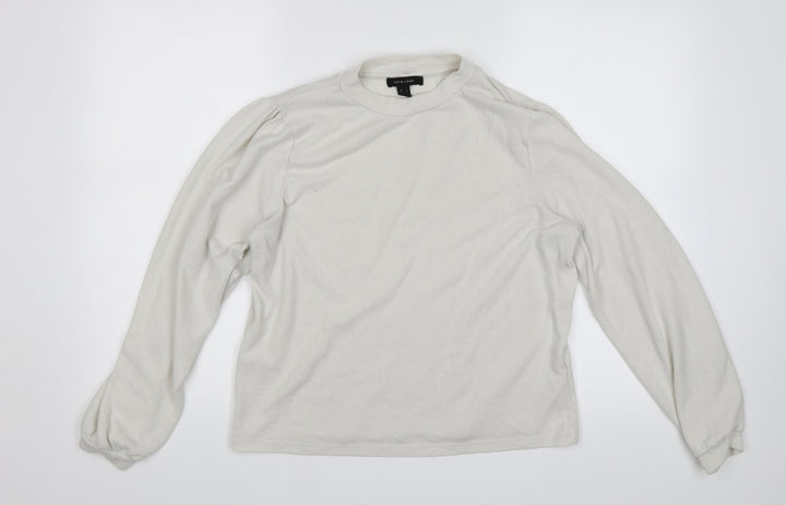 New Look Womens White   Pullover Jumper Size L