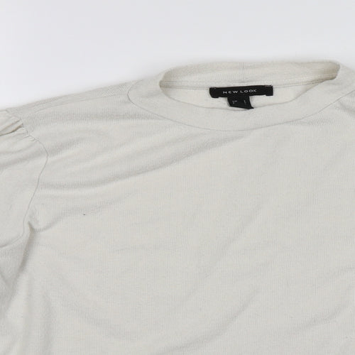 New Look Womens White   Pullover Jumper Size L