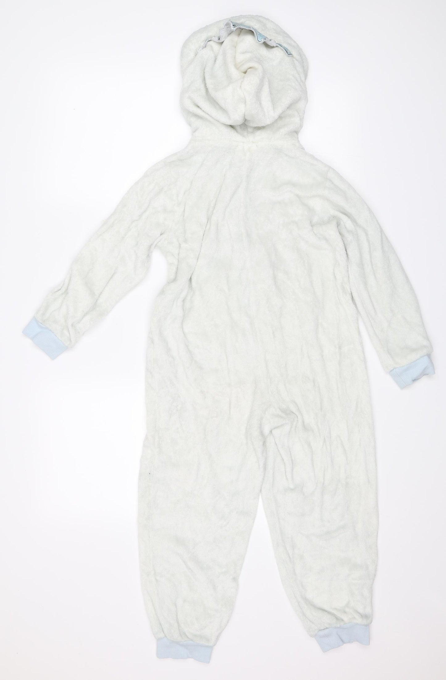 Disney Girls White Solid  Top One Piece Size 7-8 Years  - Frozen