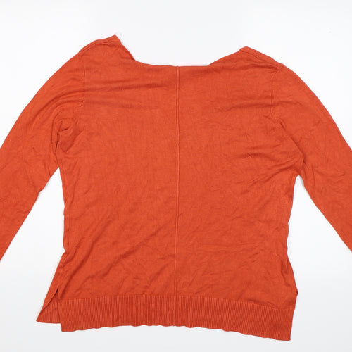 Encuentro Womens Orange   Jersey Blouse Size 2XL