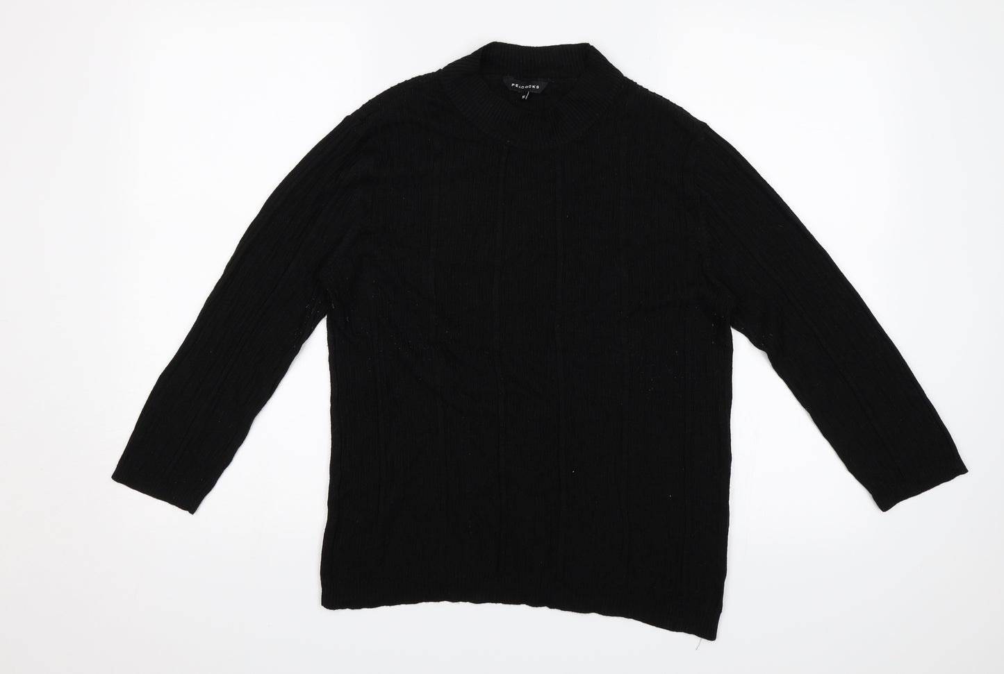 Peacocks Womens Black   Pullover Jumper Size 16
