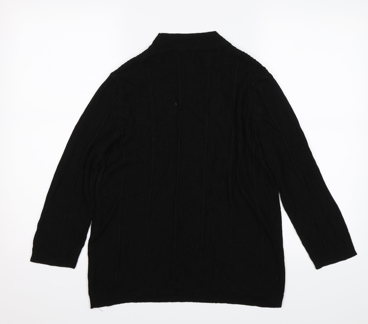 Peacocks Womens Black   Pullover Jumper Size 16