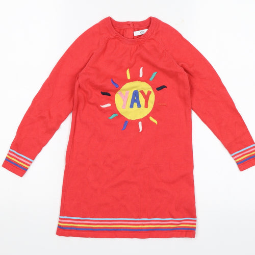 M&S Girls Red   Jersey T-Shirt Size 4-5 Years  - Yay