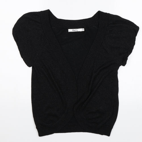 M&Co Womens Black   Shrug Jumper Size M