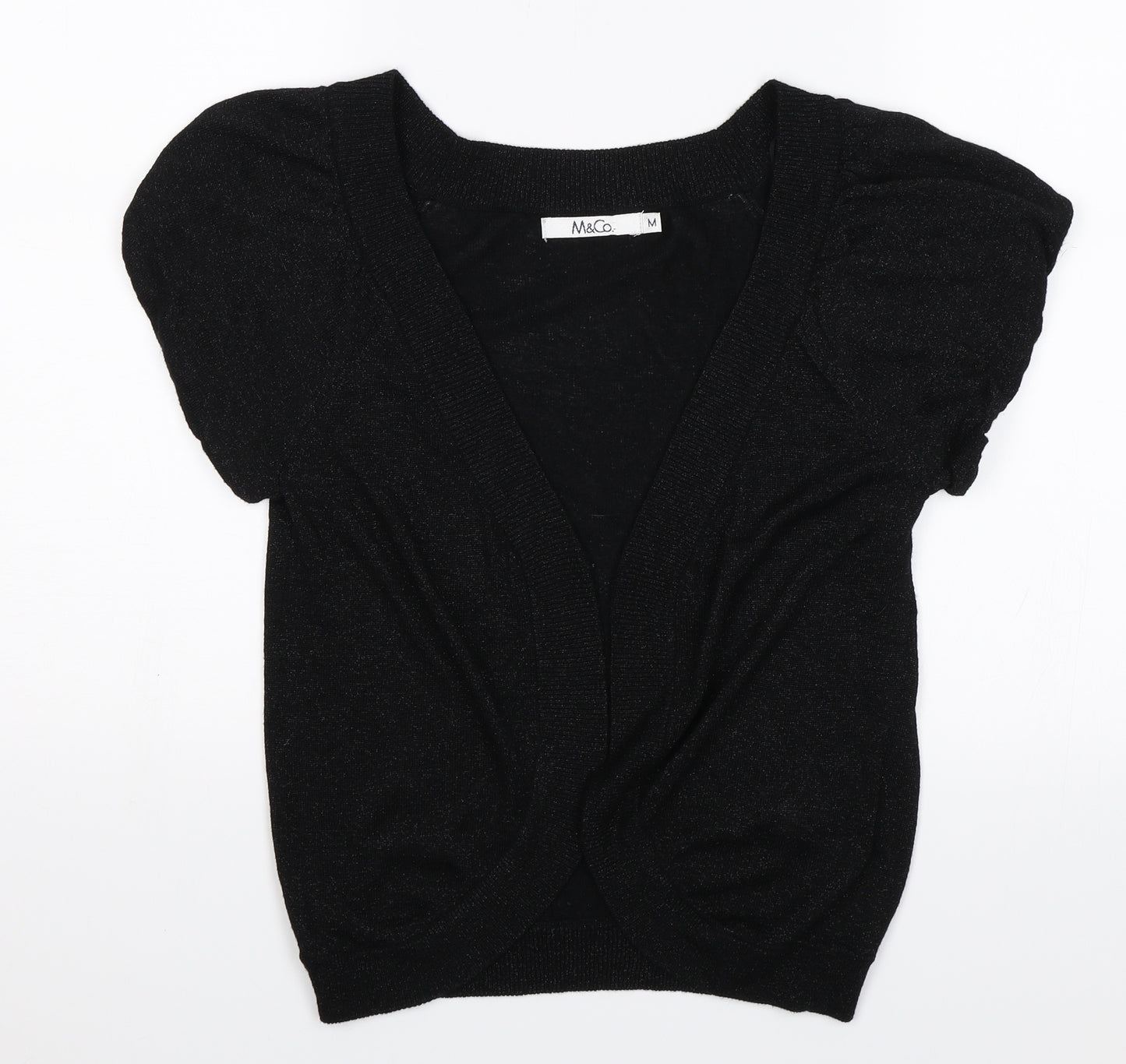 M&Co Womens Black   Shrug Jumper Size M