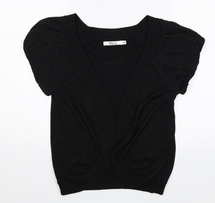 M&Co Womens Black   Shrug Jumper Size M