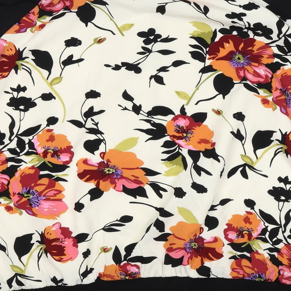 New Look Womens White Floral  Jacket  Size 16