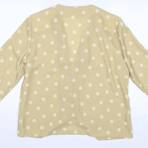 Paul Seperates Womens Yellow Polka Dot  Jacket Blazer Size 18