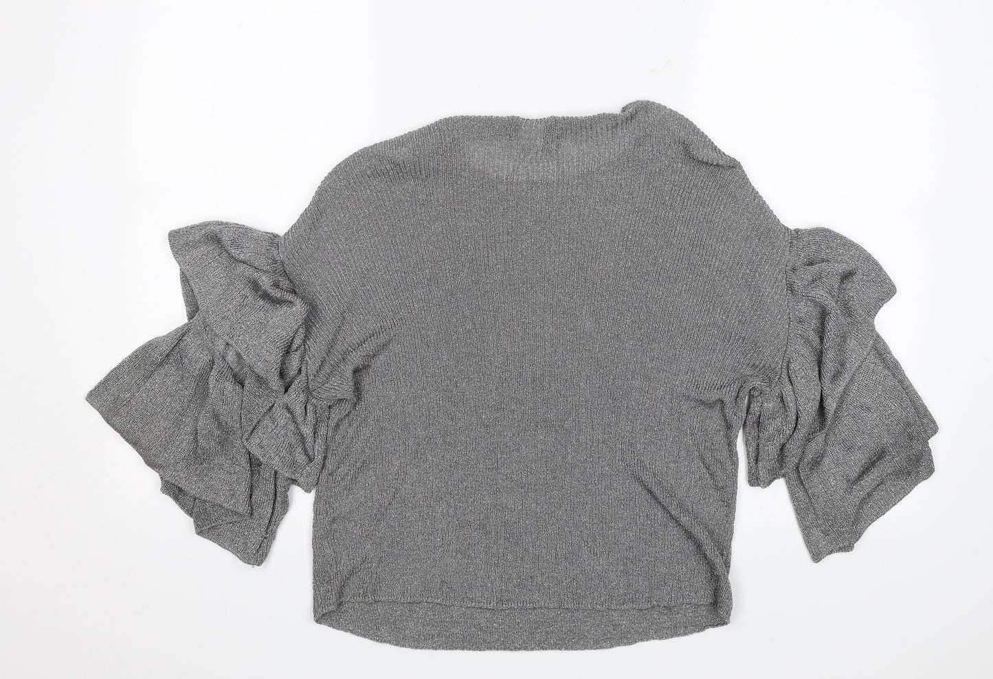 H&M Womens Silver   Jersey Blouse Size S