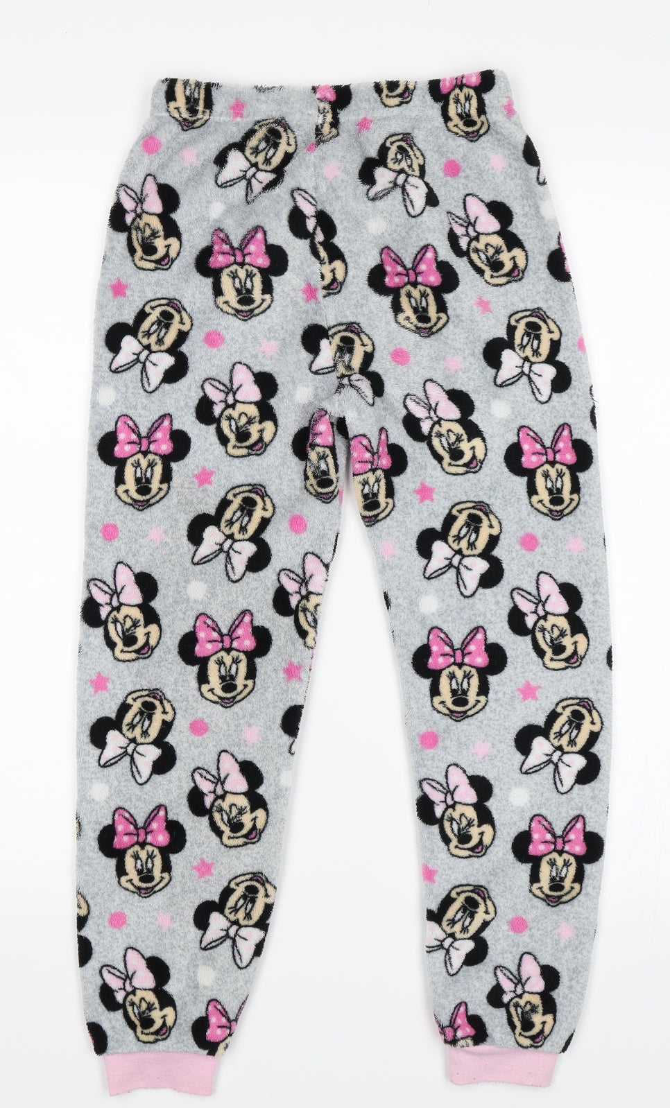 Primark Girls Grey Solid  Top Pyjama Pants Size 8-9 Years  - Minnie Mouse