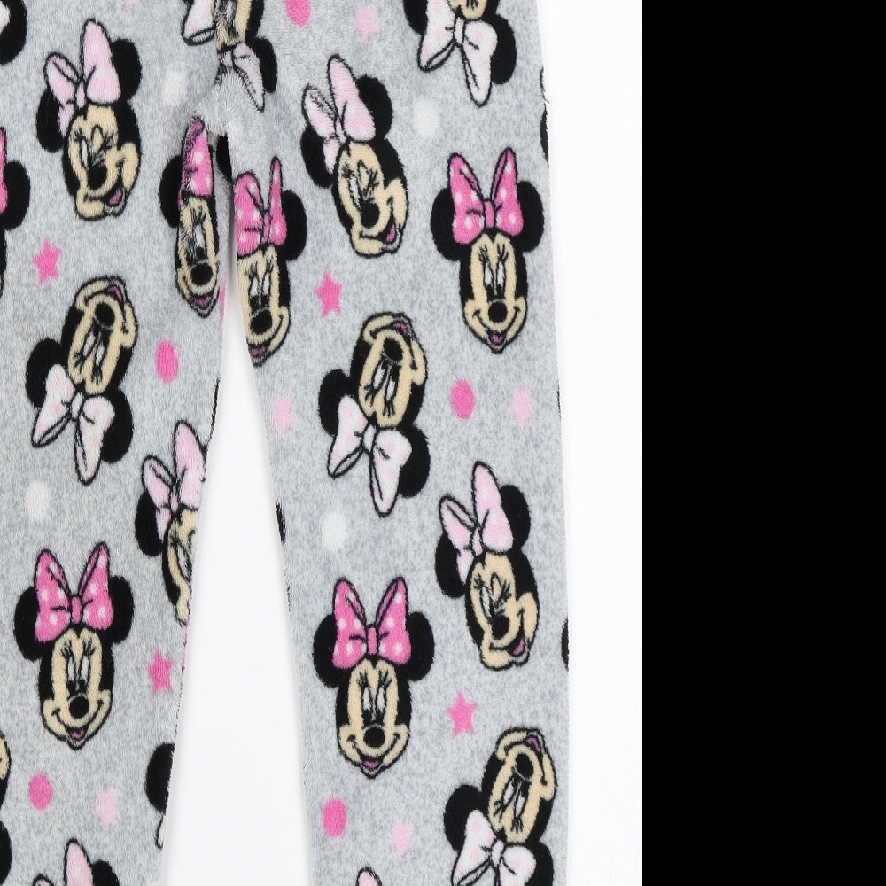 Primark Girls Grey Solid  Top Pyjama Pants Size 8-9 Years  - Minnie Mouse