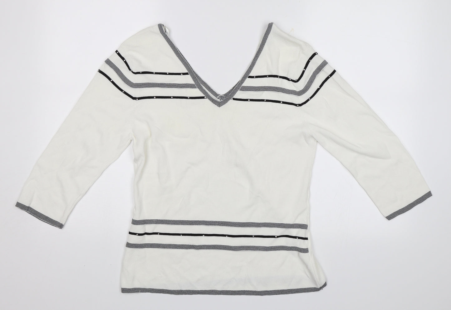 Sky designs Womens White   Pullover Jumper Size 2
