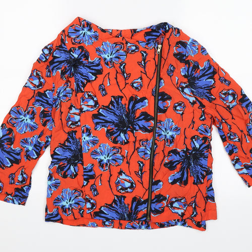 Atmosphere Womens Orange Floral  Jacket  Size 14