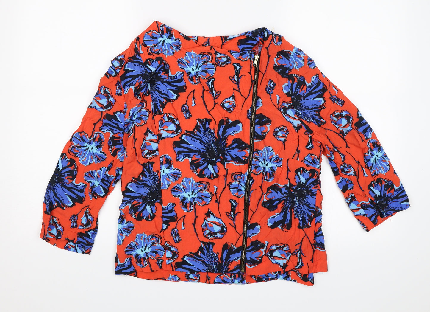 Atmosphere Womens Orange Floral  Jacket  Size 14