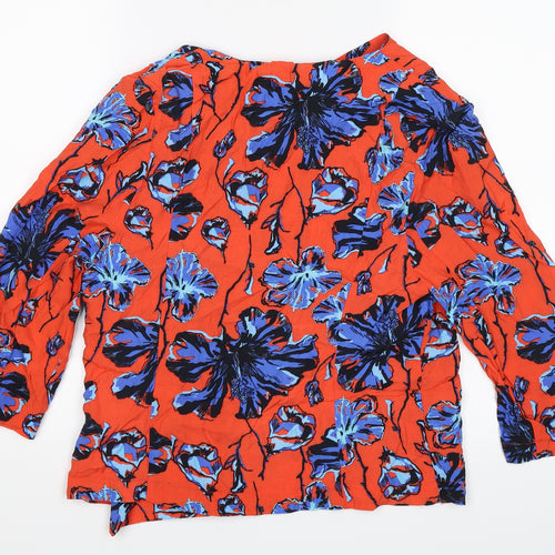 Atmosphere Womens Orange Floral  Jacket  Size 14