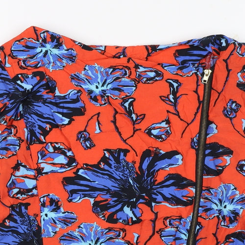 Atmosphere Womens Orange Floral  Jacket  Size 14