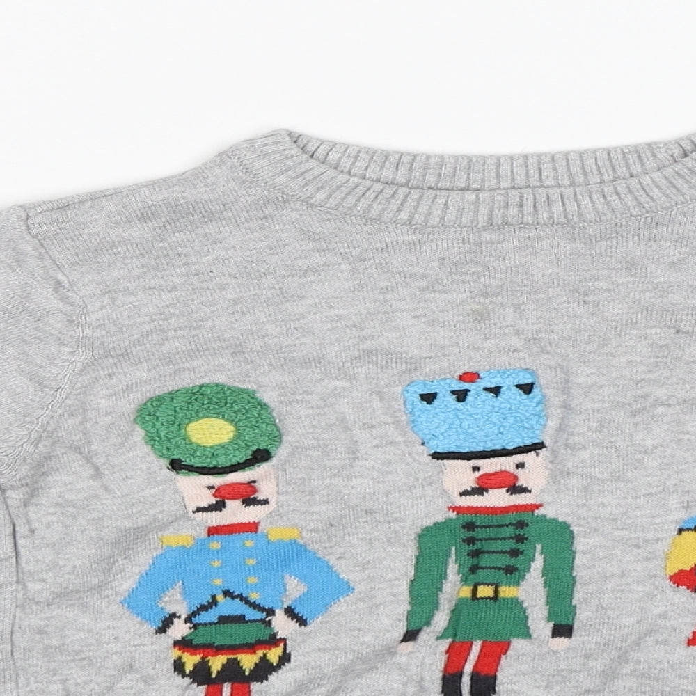 M&S Boys Grey   Pullover Jumper Size 3-4 Years