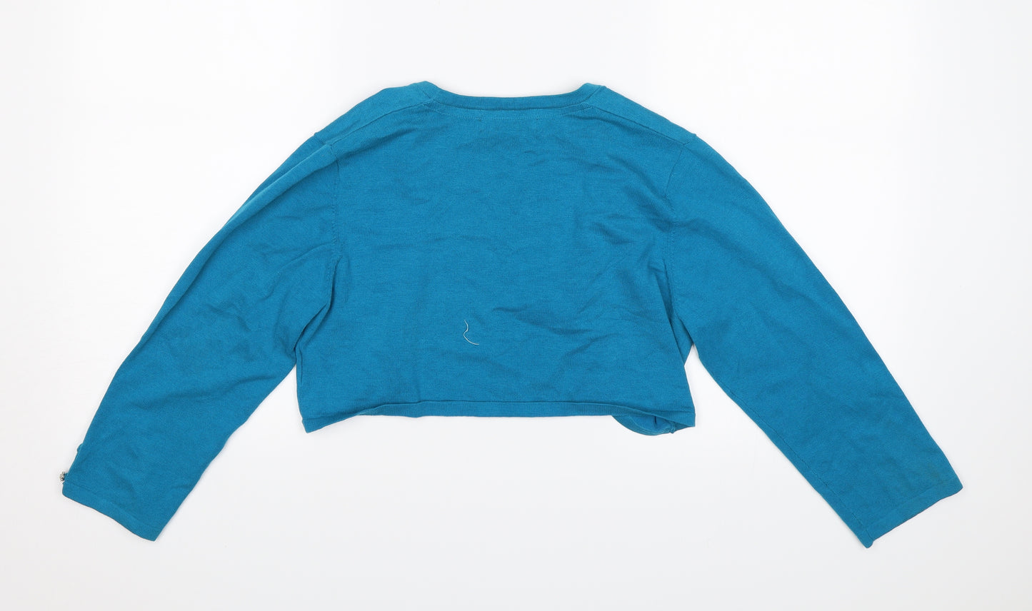 Monsoon Womens Blue   Shrug Jumper Size 14