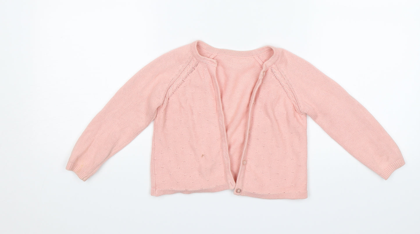 Nutmeg Girls Pink   Cardigan Jumper Size 2-3 Years