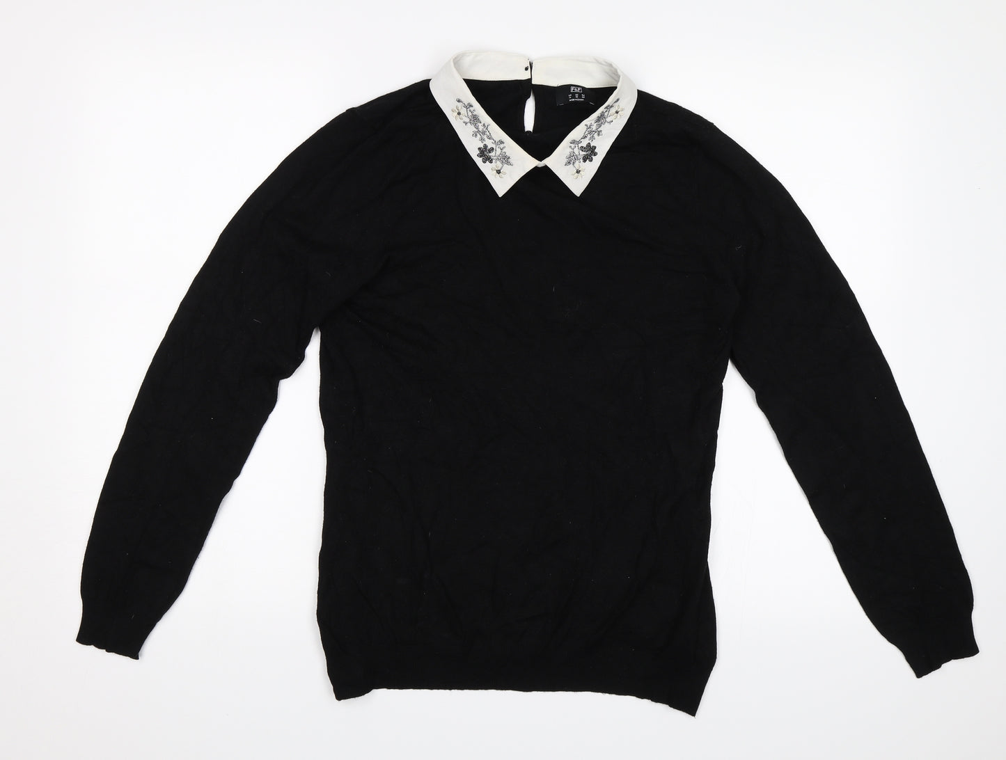 F&F Womens Black   Pullover Jumper Size 14