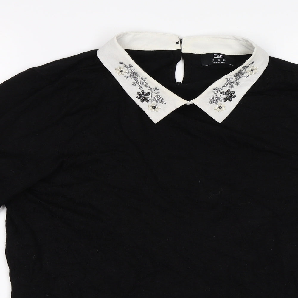 F&F Womens Black   Pullover Jumper Size 14