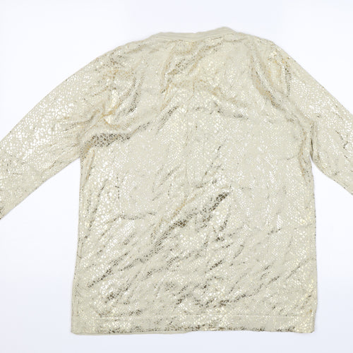 George Womens Gold   Cardigan Jumper Size 14