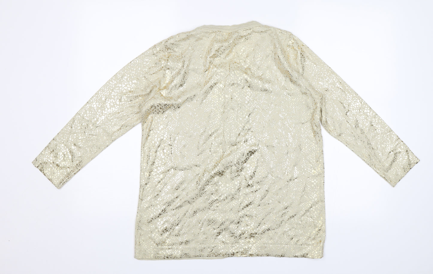 George Womens Gold   Cardigan Jumper Size 14